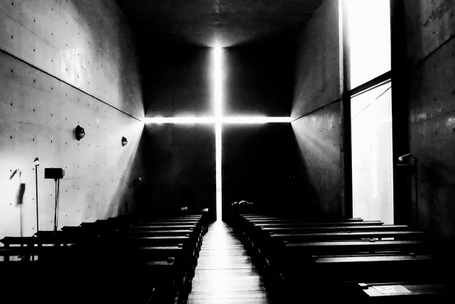 burning cross church of the light